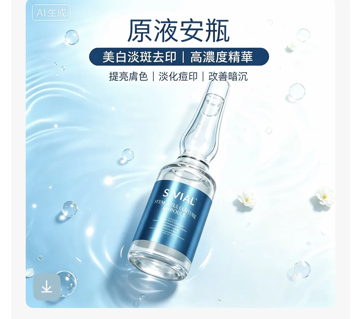 韓國🇰🇷大熱品牌S VIAL 美白幹細胞安瓶 5mlx10pcs   WHITENING STEM CELL CULTURE AMPOULE  2. 規格：一盒10樽，單樽容量5ml