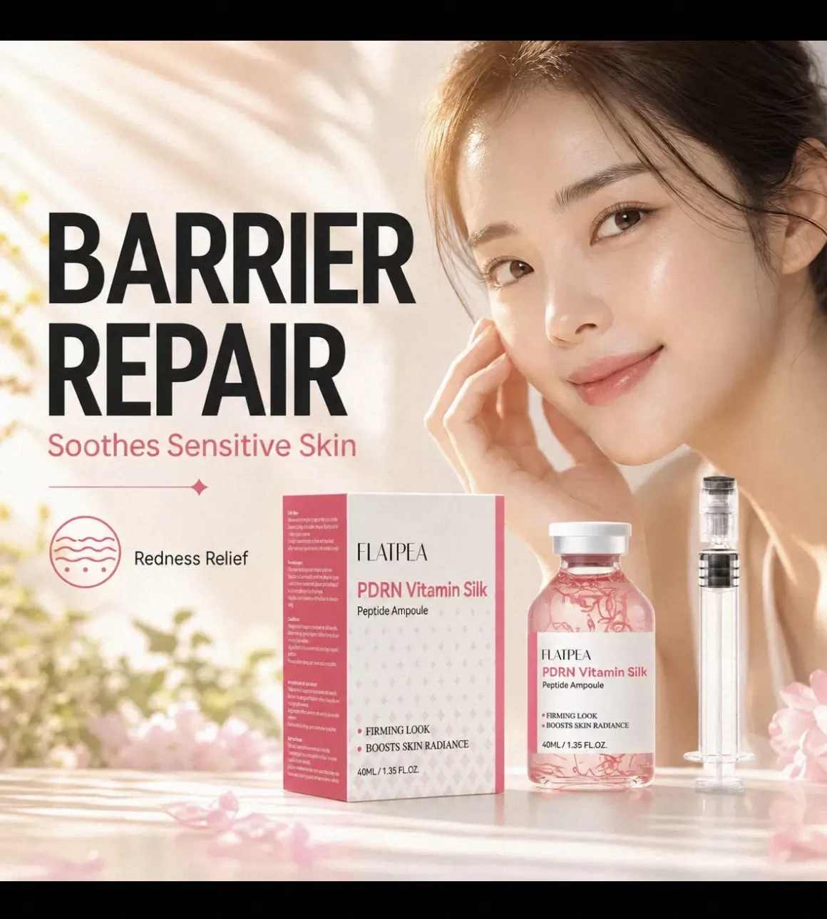 FLATPEA‑PDRN維他命蠶絲胜肽安瓶 容量：40ml