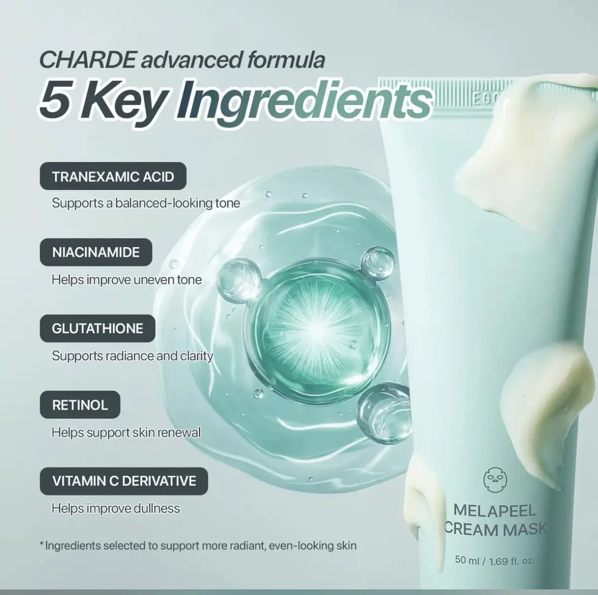 CHARDE Melapeel Cream Mask｜韓國院線撕拉塗抹面膜📌 限時優惠特價$198 容量：50ml